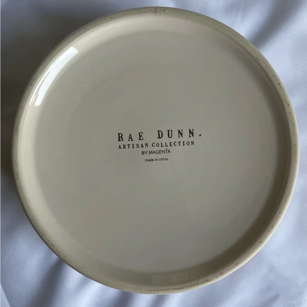 Rae Dunn Artisan Collection Woof Inside Stick Dog Bowl New